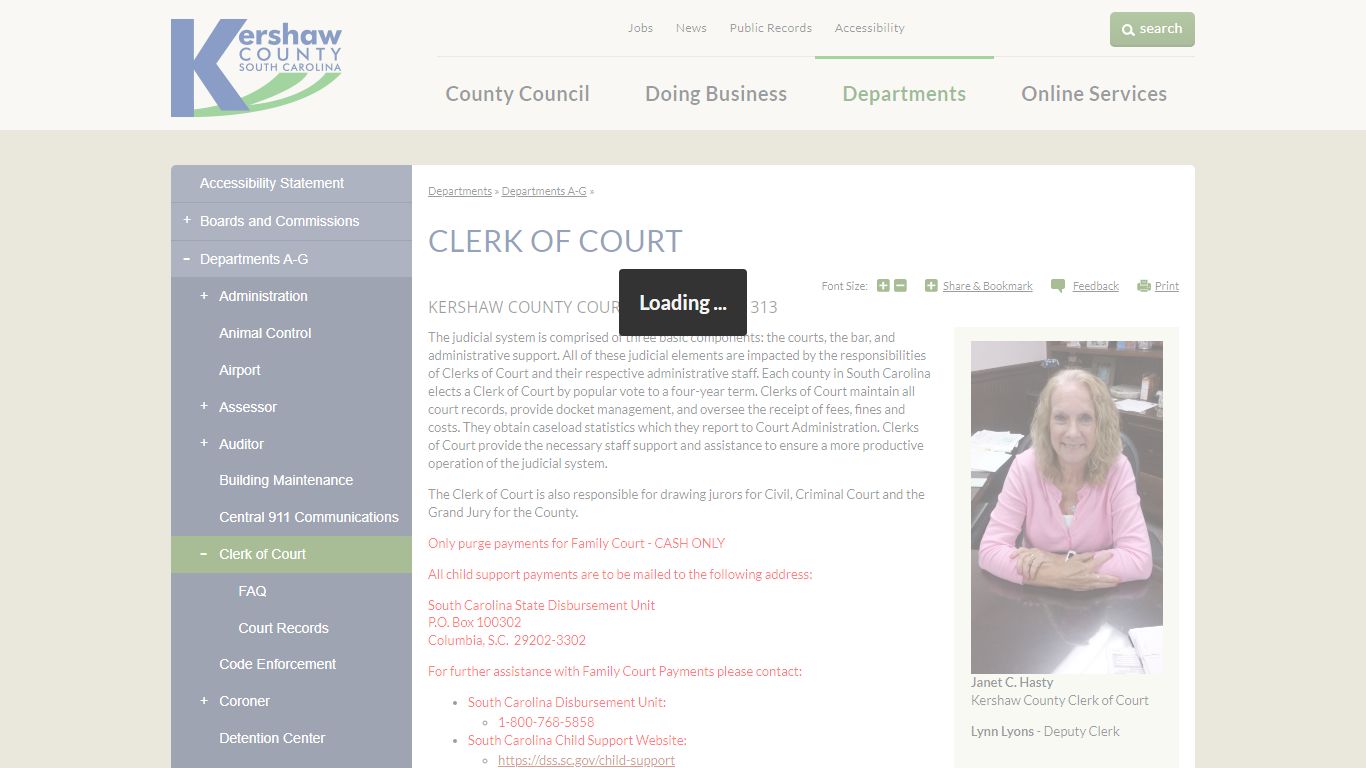 Clerk of Court | Kershaw County, SC